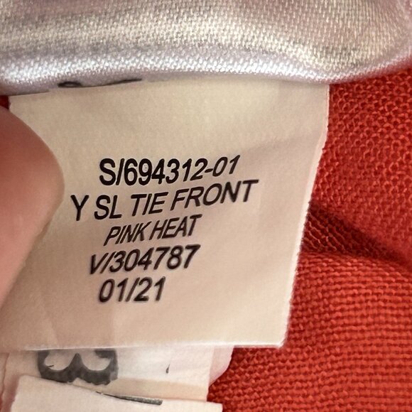 OLD NAVY Spaghetti Strap Top Womens XS TP Pink Coral Adjustable Flowy Tiered - Picture 8 of 8